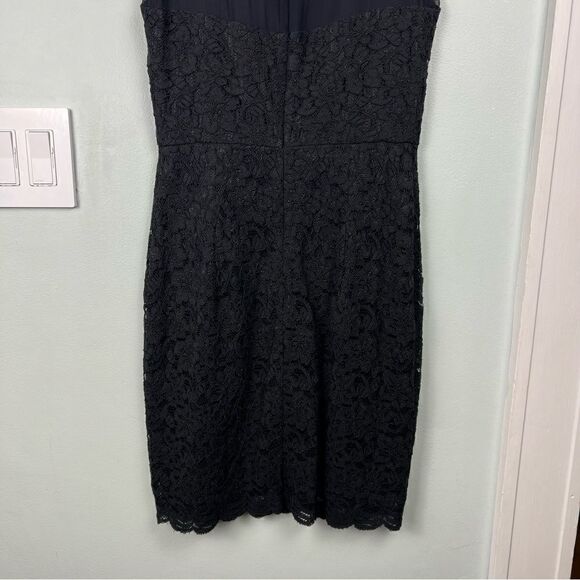 Diane Von Furstenberg Cotton Blend Lace Silk Mini Dress Size 2 - Picture 10 of 11